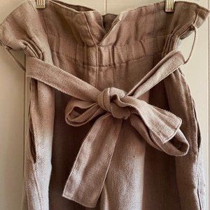 Black Crane linen wide-leg pants